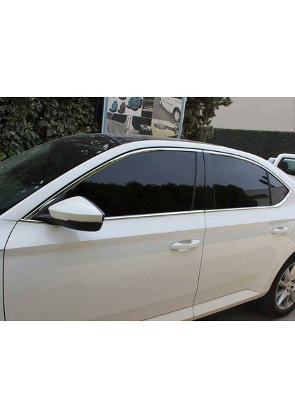 Skoda Superb-3 B7 Uyumlu Cam Çerçevesi 12 Parça 2015 ve Üzeri Paslanmaz Krom fiyatları
