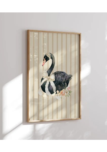 (Çerçevesiz) 3lü Poster Seti Çocuk Odası Siyah Kuğu Çerçevesiz Çocuk Odası Dekorasyon