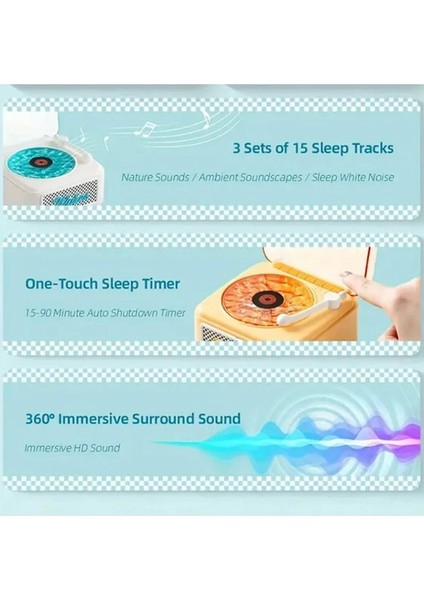 Nostalji Mini Plak Görünümlü Radyolu Bluetooth Hoparlör 3D Ses Dalgası Retro Müzik Plak Pembe - Lisinya indirimleri