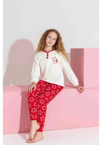 Anne-Kız Kombin Yapılabilir Uzun Kollu Interlok Aile Bağı Pijama TAKIMI-3198 fırsatları