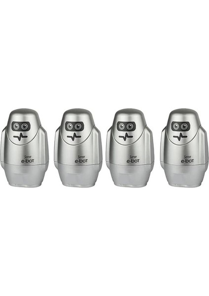 E-Bot Sılgılı Kalemtıras Metalık Grı 4lu Set
