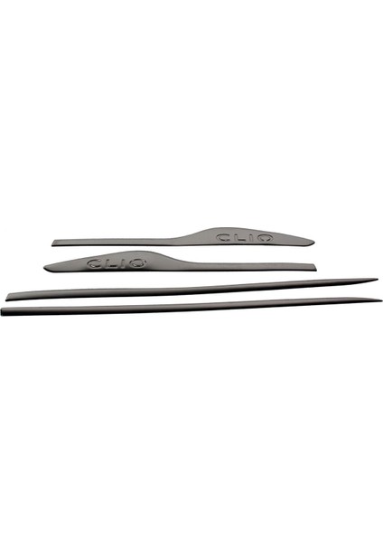 Renault Clio 4 Hb Uyumlu Yan Kapı Çıtası Yazılı 4 Parça 2012-2019 Paslanmaz Krom