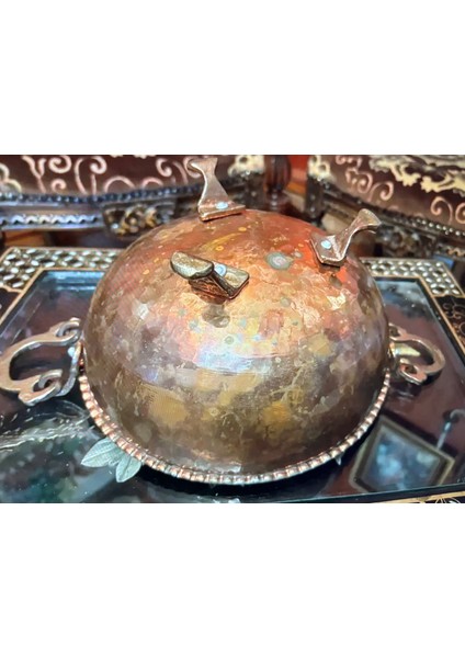 Avrupa Dövme Bakır Sunumluk 23 cm Çapında 12 cm Yüksekliğinde fiyatları