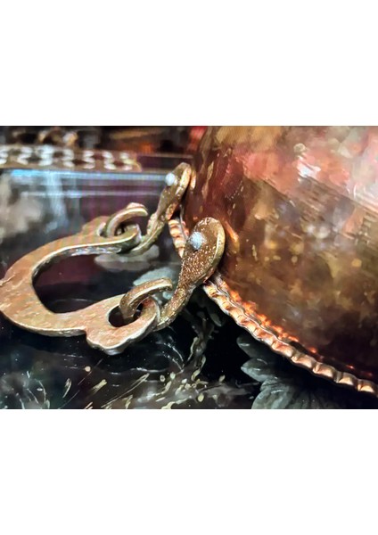 Avrupa Dövme Bakır Sunumluk 23 cm Çapında 12 cm Yüksekliğinde fırsatları