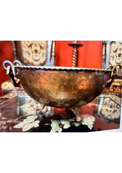 Avrupa Dövme Bakır Sunumluk 23 cm Çapında 12 cm Yüksekliğinde indirimleri