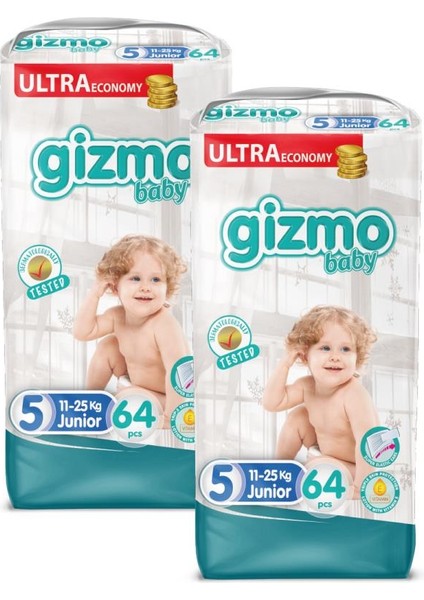 Bebek Bezi Ultra Eco Paket 5 Numara Junior 128 Adet