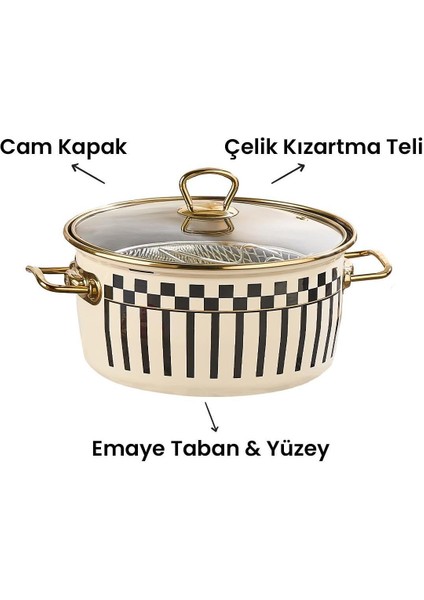 Prime Cream Emaye Kızartma Tenceresi – 22 cm modelleri