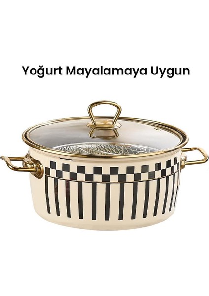 Prime Cream Emaye Kızartma Tenceresi – 22 cm indirimleri