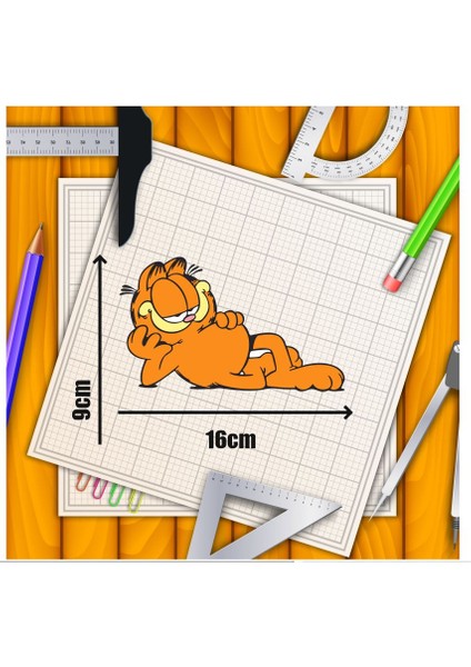 Tembel Kedi Oto Sticker, Motorsiklet, Laptop, Kask, Araba Sticker 16X9 cm fiyatları