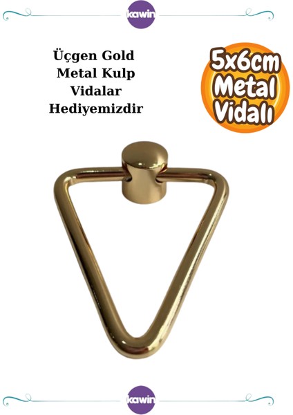 Üçgen Metal Sarkaç Gold Sarı Dolap Çekmece Mobilya Kulpu , Üçken Altın Mobilya Kulbu fiyatları