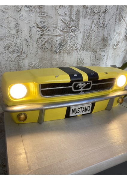 Işıklı Mustang Duvar Obje Araba, Sarı Siyah modelleri