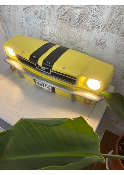 Işıklı Mustang Duvar Obje Araba, Sarı Siyah fırsatları