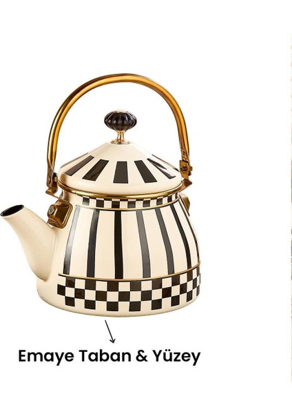 Prime Cream Emaye Bitki Çayı Demliği fiyatları