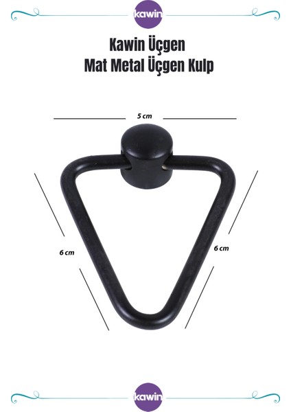 Üçgen Metal Sarkaç Siyah Dolap Çekmece Mobilya Kulpu , Üçken Mobilya Kulbu