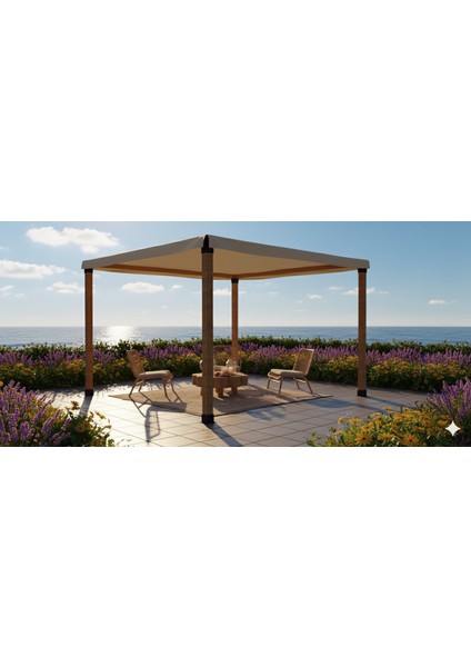 Çardak Pergole Birleştirme Aparatları Çatısız Set Halinde modelleri