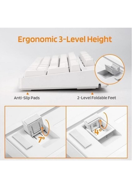 Beyaz Rgb Mavi Switch Q Gaming Tam Mekanik Kablolu Oyuncu Klavyesi K50 Bkb4 modelleri