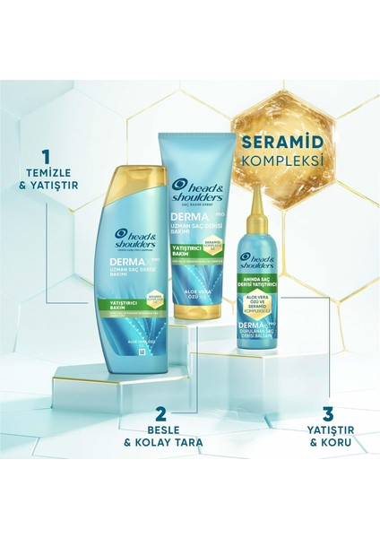 Dermaxpro Yatıştırıcı Kepek Karşıtı Şampuan 300ML+SAÇ Kremi 220ML+SAÇ Derisi Balsamı 145ML