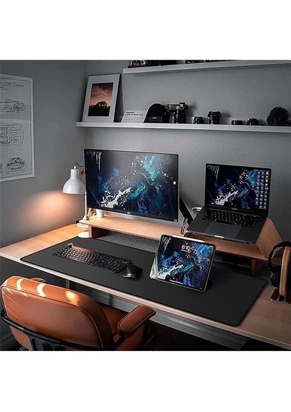 Klasse Classic Mouse Pad, Dikişli Kenar, Kaymaz Taban, Büyük Boy Pürüzsüz Yüzey, Baskısız Ofis Tipi