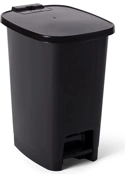 Lüx Serisi Pedallı 25 Litre Çöp Kovası Siyah