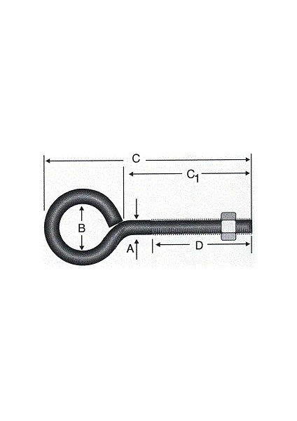 Kapalı Metrik Kanca M5 / 21X100 - 100 Adet - Lisinya fiyatları