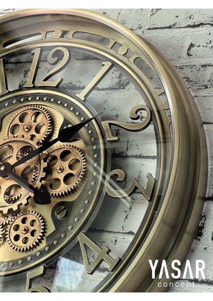 Rotenzo Metal Çarklı Duvar Saati 55 cm fiyatları