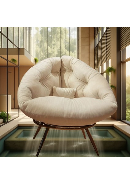 Prestige Milano Style Tekli Berjer | Modern ve Ergonomik Krem Koltuk | Konforlu Dinlenme & Kitap Okuma Köşesi