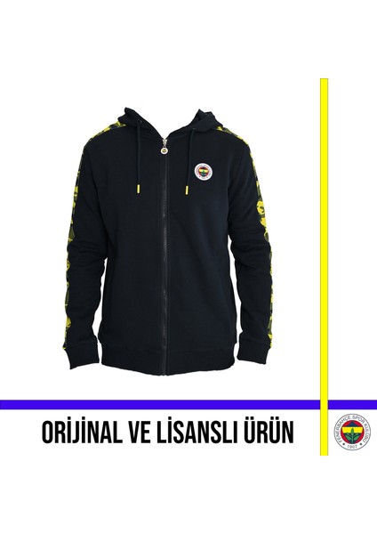 Lisanslı 25/26 Lacivert Tribün Kamuflaj Detaylı Kapşonlu Sweatshirt