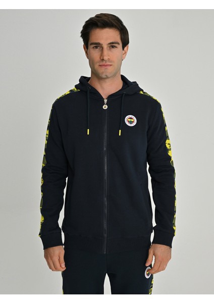 Lisanslı 25/26 Lacivert Tribün Kamuflaj Detaylı Kapşonlu Sweatshirt indirimleri