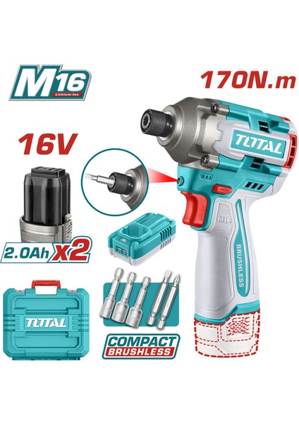 Lı-Ion Akülü Darbeli Vidalama 16V