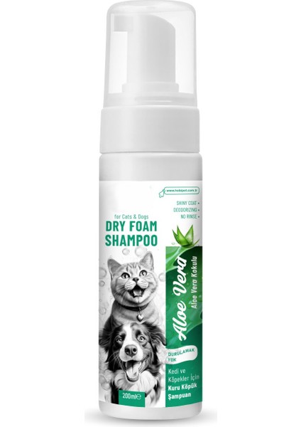 Hobi Kedi ve Köpekler Için Köpük Kuru Şampuan 200ML