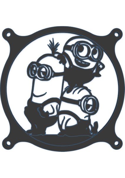 120MM Pc Fan Koruyucu Minions