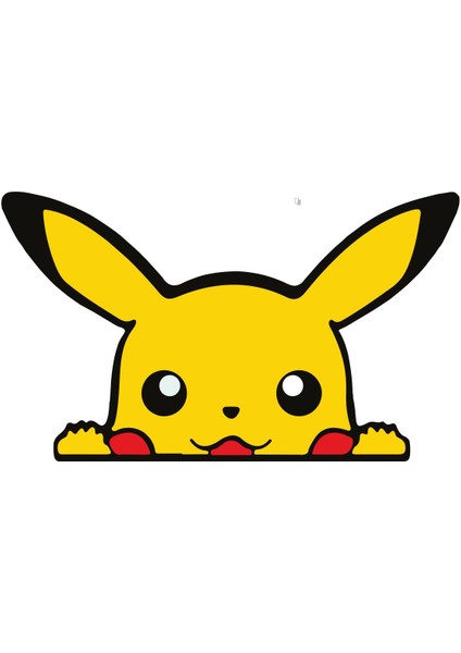 Pikachu Motorsiklet, Laptop, Kask, Araba Sticker 15X9 cm