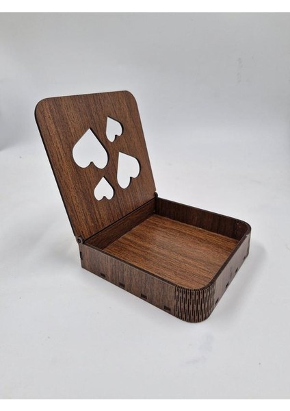 Ahşap Dekoratif Kutu 12 cm x 12 cm x 3 cm No1 indirimleri