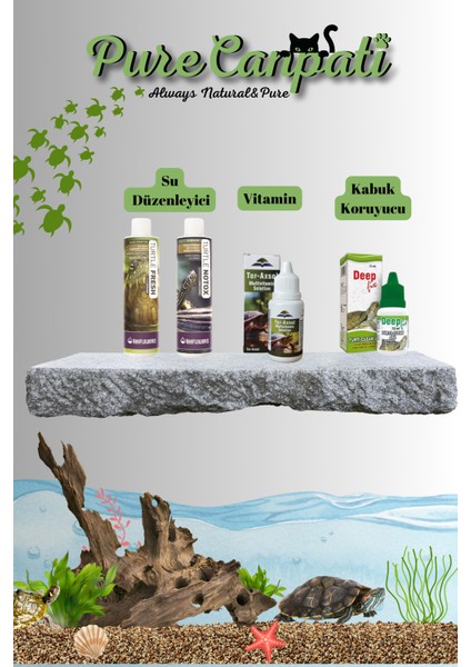 Kaplumbağa Tam Bakım Seti (Tor-Axsol Vitamin + Deepfix Kabuk Koruyucu + Su Düzenleyici)