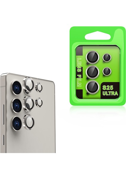 Samsung Galaxy S25 Ultra Uyumlu Premium Darbelere Dayanıklı Kamera Lens Koruyucu
