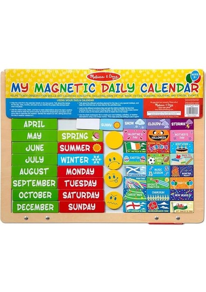 & Doug Ilk Günlük Manyetik Takvimim, Gelişimsel Oyuncak, Mıknatıslı Aktiviteler, 3+, Erkek modelleri