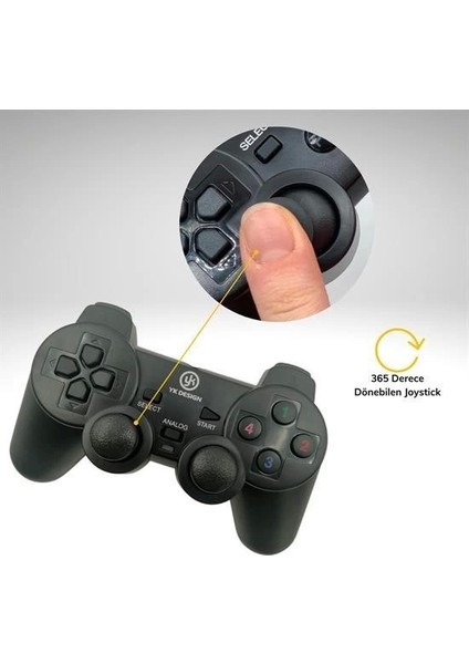 Çift Titreşimli USB Kablolu Oyun Kolu Pc Uyumlu Vibration Gamepad ( Lisinya ) modelleri