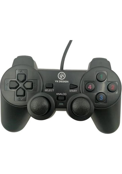 Çift Titreşimli USB Kablolu Oyun Kolu Pc Uyumlu Vibration Gamepad ( Lisinya )