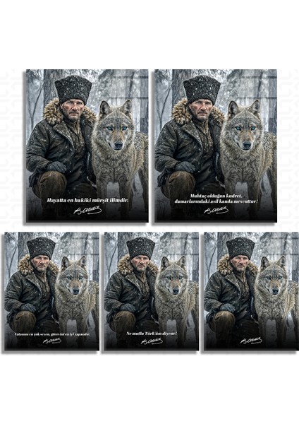 Vatan– Mustafa Kemal Atatürk Cam Tablo