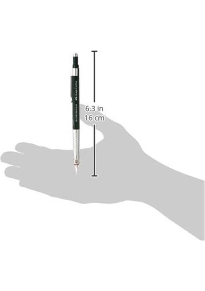 Faber-Castell Vario Lüx Versatil Kalem, 0.5 mm Uç, Sertlik Ayarlı Metal Uç, Silgili, Ergonomik