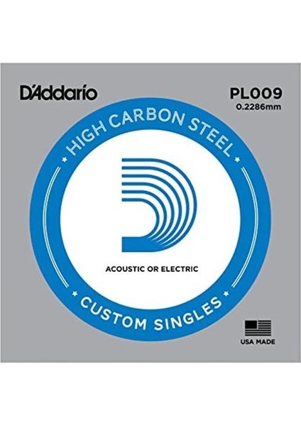 D'addario PL009 Elektro ve Akustik Tek Tel, E-(Mi), High Carbon St indirimleri