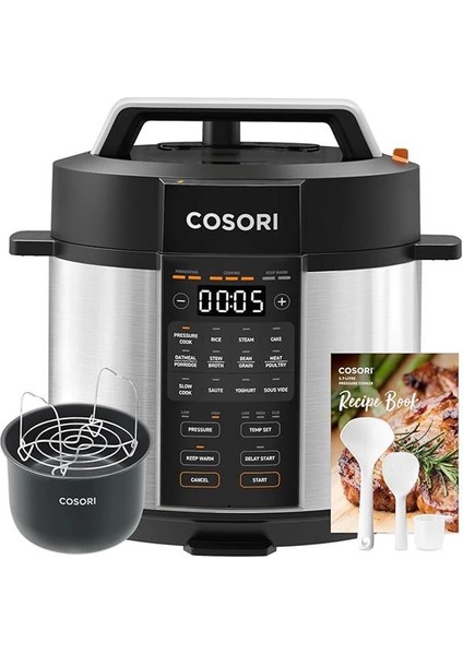 Düdüklü Tencere, 9'u 1 Arada, 14 Fonksiyonlu Çoklu Pişirici, 5,7 L Düdüklü Tencere, Yavaş