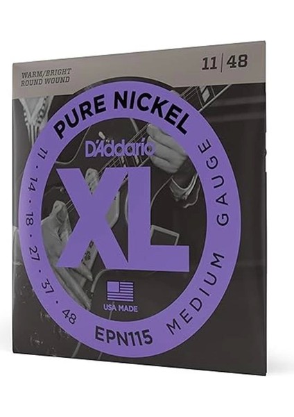 D'addario EPN115 Elektro Gitar Tel Seti, Xl, Pure Nickel, Blues/jazz indirimleri