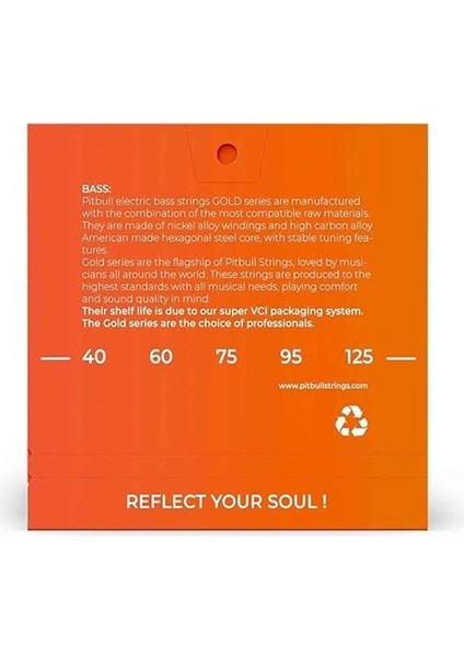 Strings Gold Series Geb-5 Sl Super Light Takım Tel 5 Telli Bas Gitar Teli 040-125