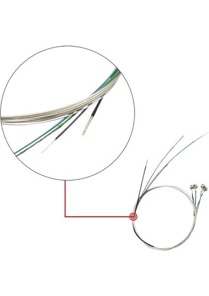 Takım Keman Teli Full Set (E-A-D-G) Tüm Boy Kemanlar Için Uygundur - Steel Core Nickel-Silver Wound