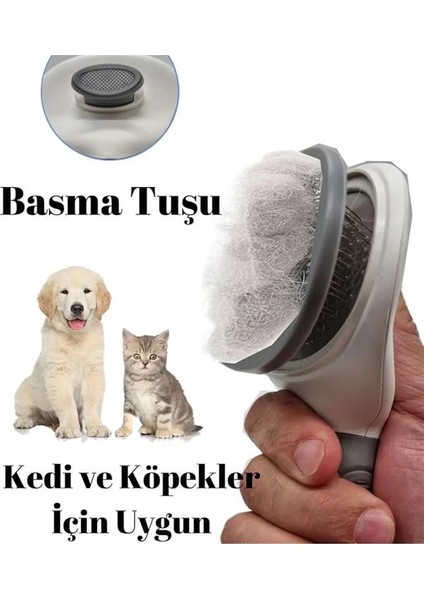 Otomatik Temizlenen Tuşlu Evcil Hayvan Tarağı, Kedi Köpek Tüy Toplayıcı Tarak indirimleri