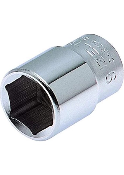 Izeltaş 1110060017 17 mm 3/8" Altı Köşe Lokma Anahtar, Krom, 17 mm