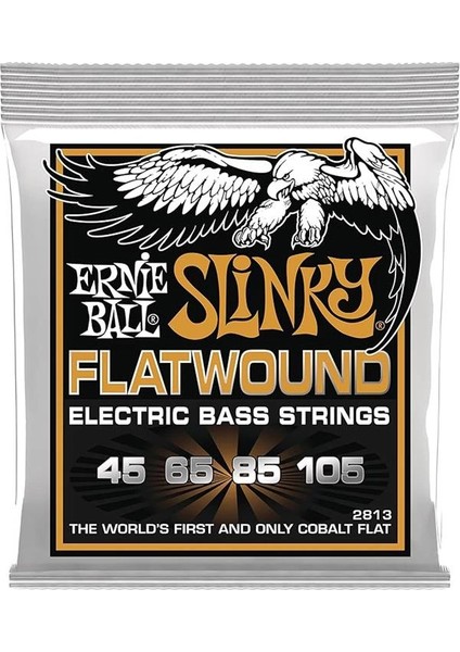 Hybrid Slinky Flatwound Elektrik Bas Telleri, Ölçü 45-105