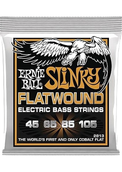 Hybrid Slinky Flatwound Elektrik Bas Telleri, Ölçü 45-105 indirimleri