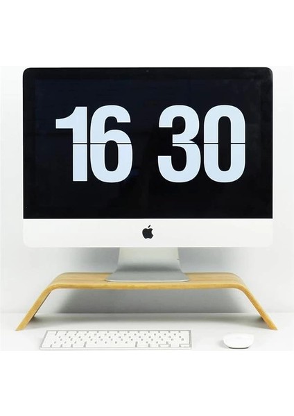 Dayanıklı Ağaç Monitör Ayağı ve Yükseltici Bilgisayar Standı (Kayın) fiyatları
